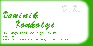 dominik konkolyi business card